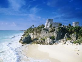 Mayan Ruins Mexico Beach