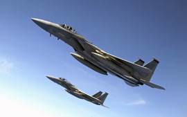 F 15 Eagles Fly Over The Pacific Ocean