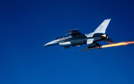 F 16c Fighting Falcon Firing Agm 88 Missile