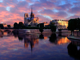 Notre Dame At Sunrise Paris France