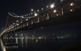 The Bay Bridge By Night