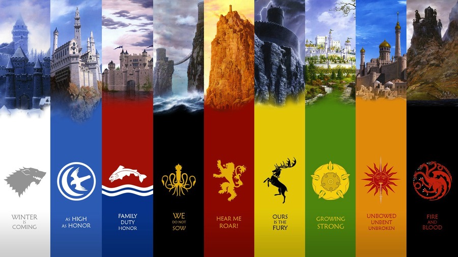 Game of Thrones Noble Houses