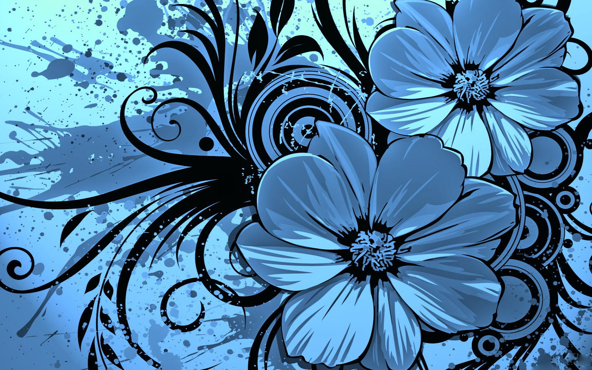 Blue Flower Wallpaper Wallpaper High Definition High Quality