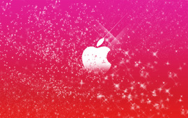 Apple Logo In Pink Glitters