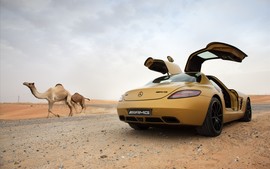 2010 Mercedes Benz Sls Amg Desert Gold Desktop Wallpapers