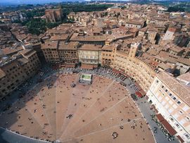 Aerial View Of Piazza Del Campo Italy