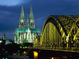 Cologne Cathedral And Hohenzollern Bridge Germany