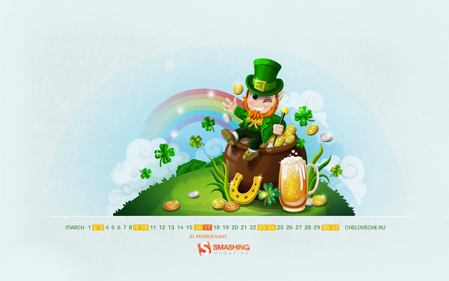 Saint Patricks Day Calendar