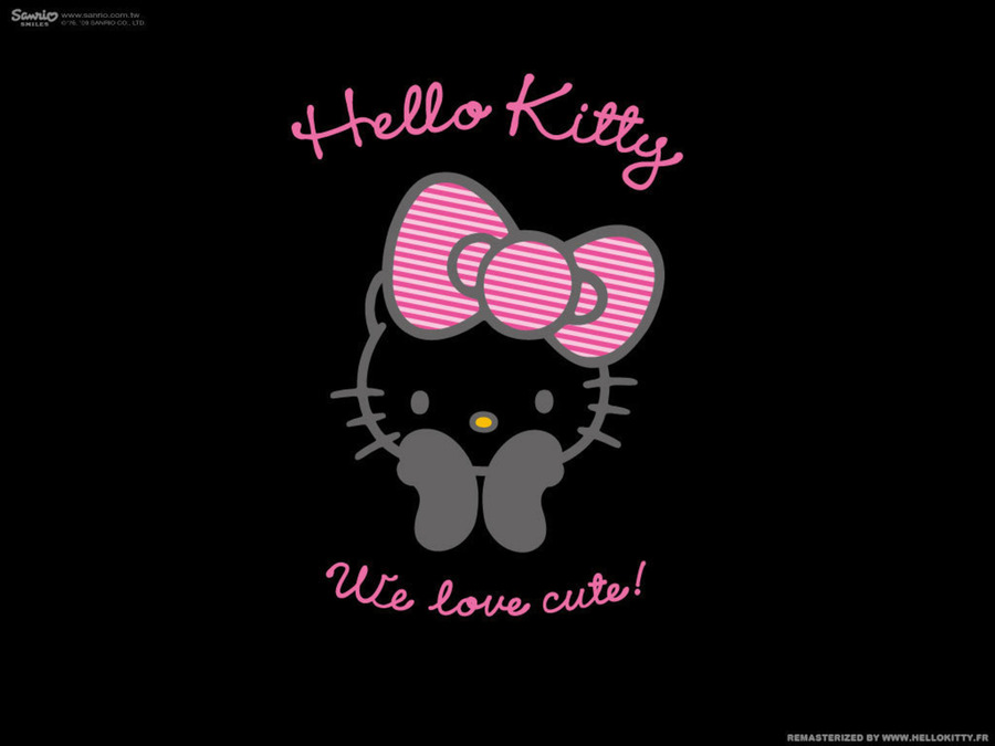 Hello Kitty Wallpaper Black