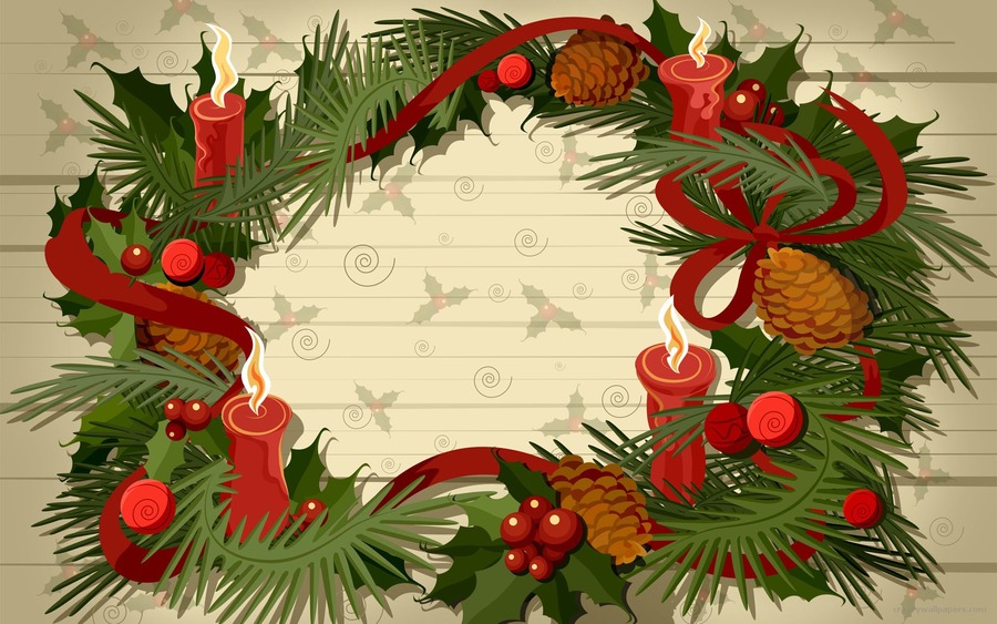 Christmas Wreaths Desktop Wallpaper