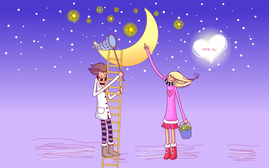Love Cartoon Pictures - Wallpaper, High Definition, High Quality ...