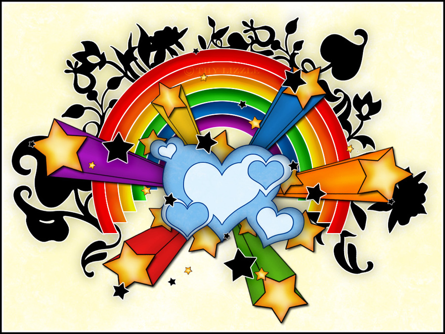 Hearts Stars Rainbow