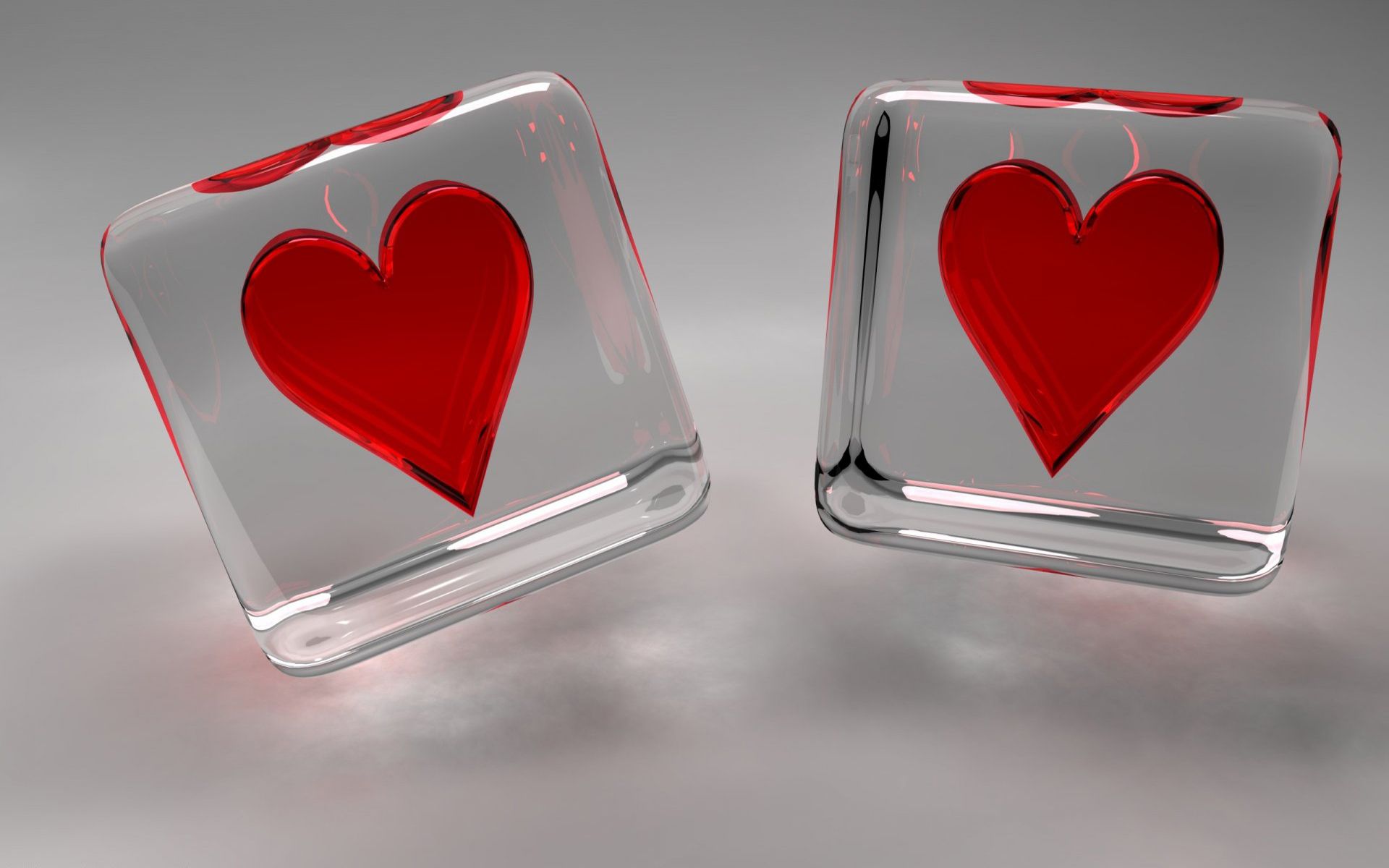 Stylish Valentines day background with 3d red and gray hearts - Stock Image  - Everypixel