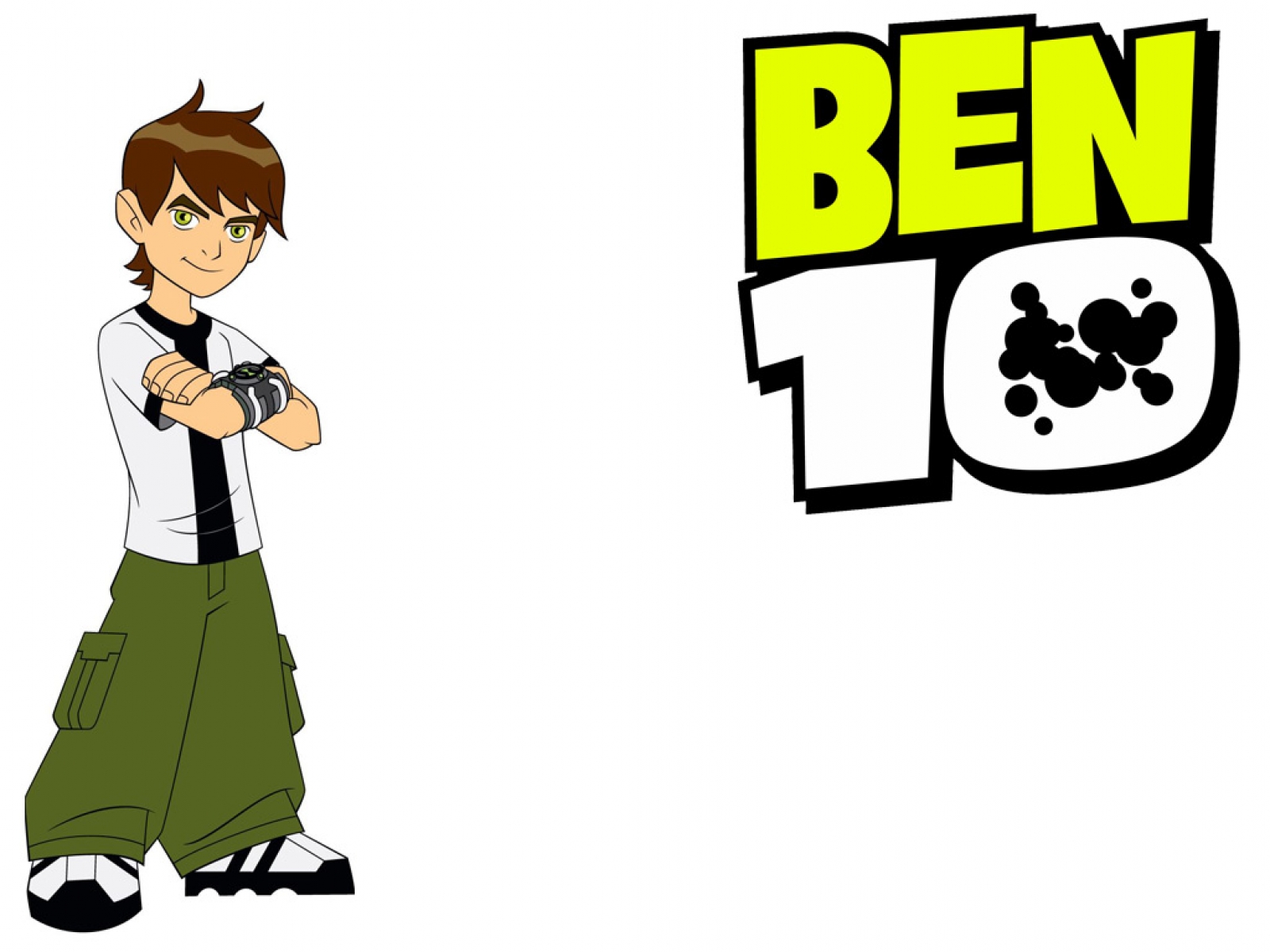 Ben 10 Бен Теннисон на белом фоне